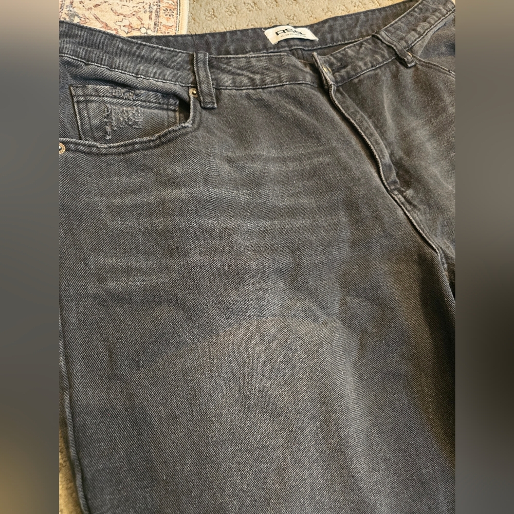 RSQ Women's Low‎ Rise Loose Straight Denim Jeans Size 33 Black - Picture 7 of 9
